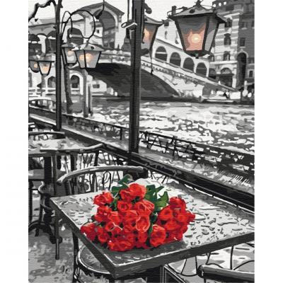 გასაფერადებელი ნომრებით BrushMe BS9754 Roses in the rain 40*50სმ. ტილო ჩარჩოზე, აკრილის საღებავი, ფუნჯები /ნაკრები/