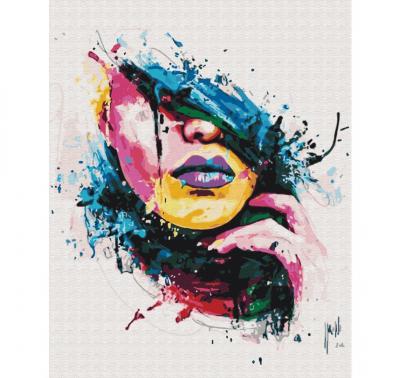 გასაფერადებელი ნომრებით BrushMe BS51376 Colorful girl 40*50სმ. ტილო ჩარჩოზე, აკრილის საღებავი, ფუნჯები /ნაკრები/