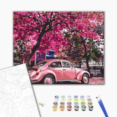 გასაფერადებელი ნომრებით BrushMe BS32366 Blooming Parking 40*50სმ. ტილო ჩარჩოზე, აკრილის საღებავი, ფუნჯები /ნაკრები/