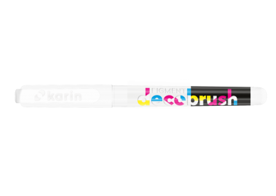 მარკერი ფუნჯი აკრილის KARIN PIGMENT decobrush WHITE 000U 29Z000