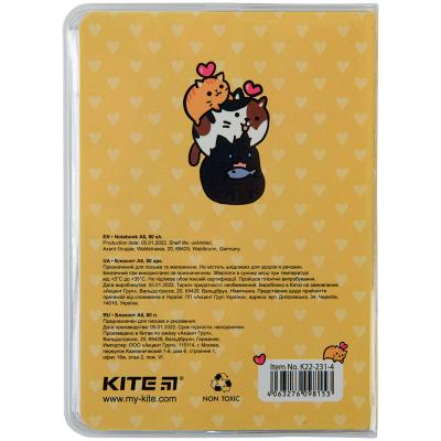 ბლოკნოტი KITE А6 80ფ K22-231-4 Cats