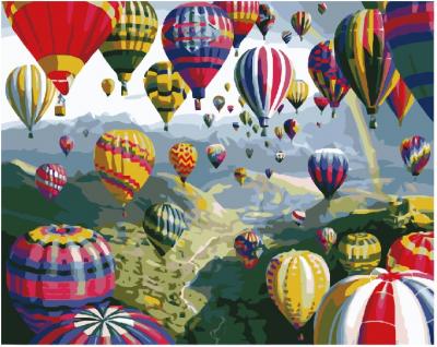 გასაფერადებელი ნომრებით BrushMe GX6524 Colorful balloons 40*50სმ. ტილო ჩარჩოზე, აკრილის საღებავი, ფუნჯები /ნაკრები/