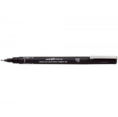 ლაინერი UNI PIN CS fine line 1.0მმ. Chisel Marking  შავი PINCS1-200 Black