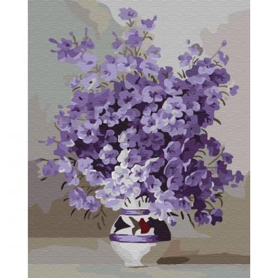 გასაფერადებელი ნომრებით BrushMe GX7332 Purple bloom 40*50სმ. ტილო ჩარჩოზე, აკრილის საღებავი, ფუნჯები /ნაკრები/