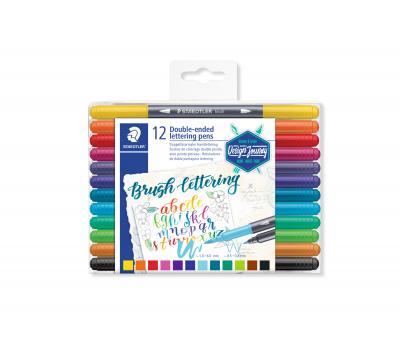 მარკერი ორმხრივი Staedtler Lettering Pen 12ც. 3004 TB12