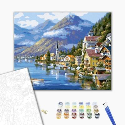 გასაფერადებელი ნომრებით BrushMe G599 Gelstat. Austria 40*50სმ. ტილო ჩარჩოზე, აკრილის საღებავი, ფუნჯები /ნაკრები/