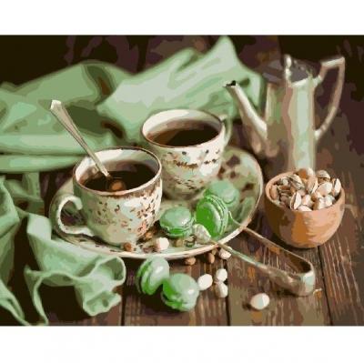 გასაფერადებელი ნომრებით BrushMe GX4346 Mint tea 40*50სმ. ტილო ჩარჩოზე, აკრილის საღებავი, ფუნჯები /ნაკრები/