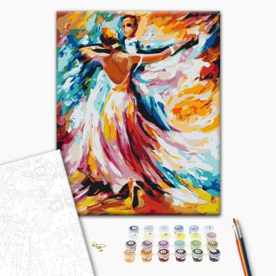 გასაფერადებელი ნომრებით BrushMe BS52217 Waltz colors 40*50სმ. ტილო ჩარჩოზე, აკრილის საღებავი, ფუნჯები /ნაკრები/