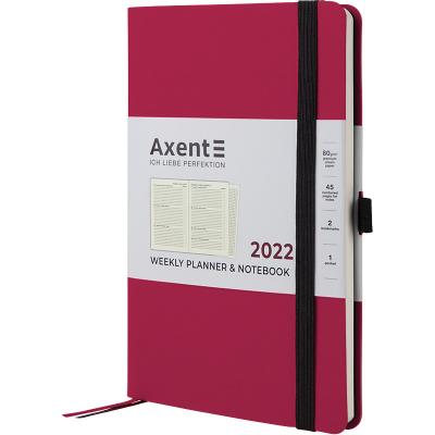 ბლოკნოტი  ყოველკვირეული AXENT 2022, 8506-22-10-A  მალინისფერი