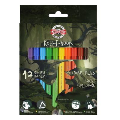 ფლომასტერი Koh-i-noor 771002AB21KS 12ფ. DINO მუყ. კოლ.