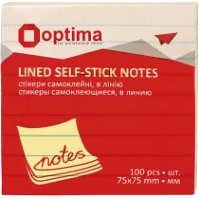 ჩასანიშნი ფურცლები წებ. ზოლით PAPIRUS OPTIMA 25521 76*76მმ, 100ფ