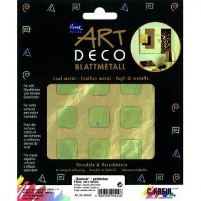 ლითონის იმიტაცია C-Kreul Home Design Art Deco Squares Gold 140x140მმ 6 ფურცელი 99442