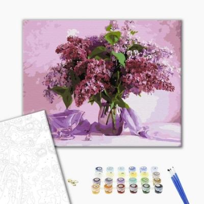 გასაფერადებელი ნომრებით BrushMe BS34024 Favorite lilac 40*50სმ. ტილო ჩარჩოზე, აკრილის საღებავი, ფუნჯები /ნაკრები/