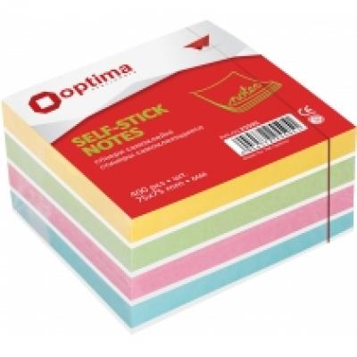 ჩასანიშნი ფურცლები წებ. ზოლით PAPIRUS OPTIMA 25505 75*75მმ