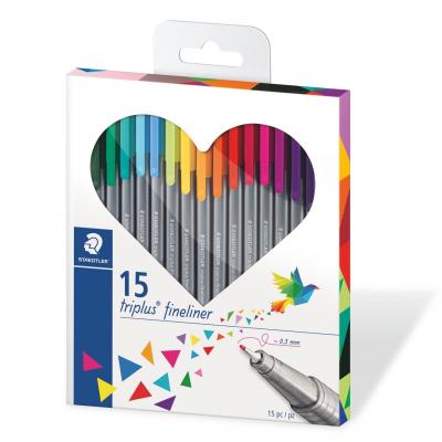 ლაინერი Staedtler სამკუთხა ფერადი 0.3მმ. 15ფ. 334 C15H