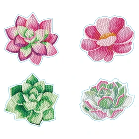 კრისტალური მოზაიკა Diamond Dotz DD23032 9.8*9.8 სმ Succulents