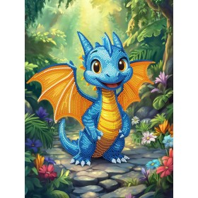კრისტალური მოზაიკა Diamond Dotz DD344020 30*40 სმ Blue Dragon