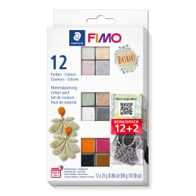 პოლიმერული თიხა STAEDTLER FIMO effect 25გრ. 12ფ. ნაკრები 8013C12-5P Boho