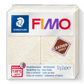 პოლიმერული თიხა STAEDTLER FIMO effect Leather 57გრ. Ivory 8010-029